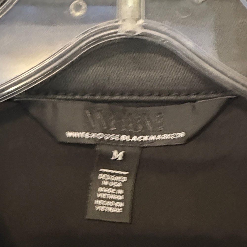 WHBM Black Embroidered Womens coated denim Jacket - Picture 2 of 12